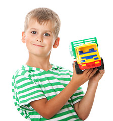 Image showing  Boy with a toy