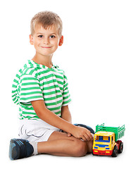 Image showing  Boy with a toy