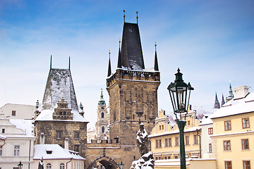 Image showing Karlov or charles bridge in Prague