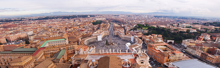 Image showing Panorama of Vatican and Rome