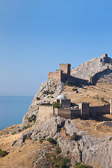 Image showing Ruins of The Genoa Fortress in Sudak, Crimea. Ukraine