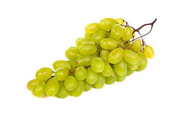 Image showing Bunch of Green Grapes laying isolated