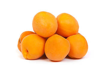 Image showing Apricots on a white background