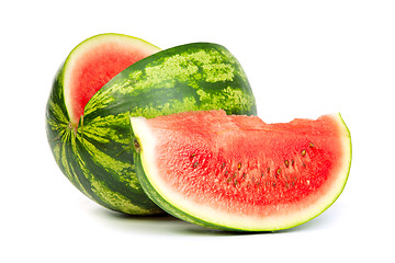 Image showing Fresh, ripe, juicy watermelon. Shot on White