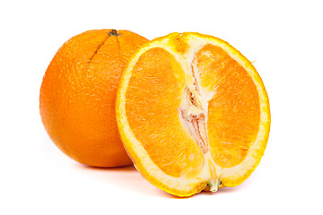 Image showing Fresh orange and a half part of orange