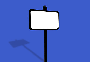 Image showing Blank Board on blue background