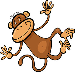 Image showing cartoon illustration of funny monkey