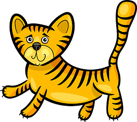 Image showing cartoon illustration of little tiger