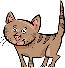 Image showing cartoon illustration of cat or kitten