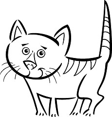 Image showing cat or kitten for coloring book
