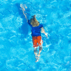 Image showing Boy under water