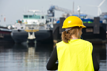 Image showing Female Docker