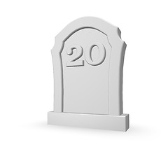 Image showing number twenty on gravestone