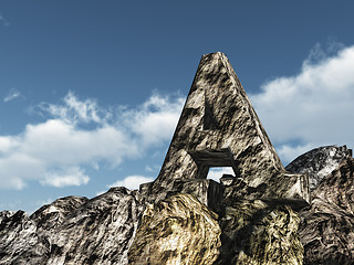 Image showing letter a rock