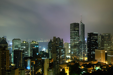 Image showing Hong Kong city at night