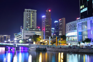 Image showing Singapore city at night