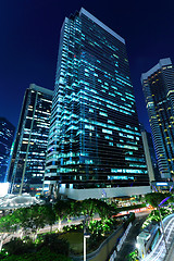 Image showing office buildings at night