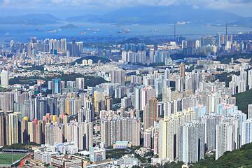 Image showing Hong Kong crowded building