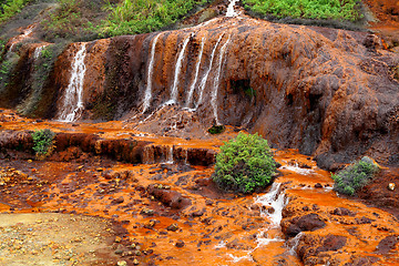 Image showing golden waterfall