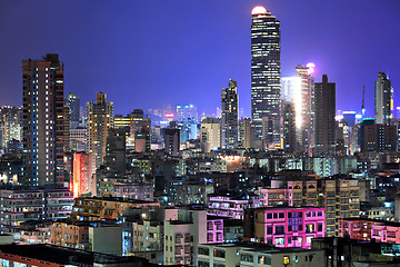 Image showing apartment building at night