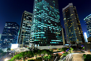 Image showing office buildings at night