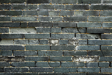 Image showing chinese blue bricks wall