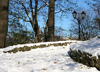 Image showing Snow road