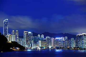 Image showing Tsuen Wan in Hong Kong at night