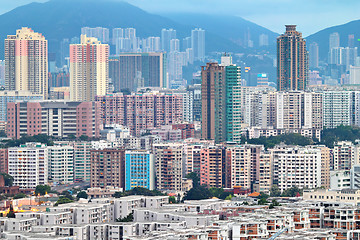 Image showing Hong Kong crowded building