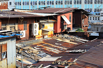 Image showing old apartment building in Hong Kong