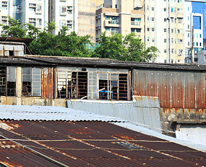 Image showing old apartment building in Hong Kong