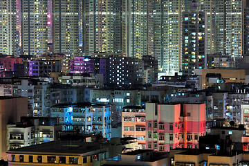 Image showing Hong Kong with crowded buildings at night