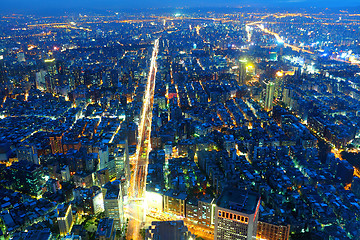 Image showing taipei city at night