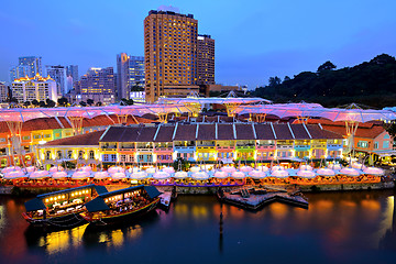 Image showing Singapore city at night