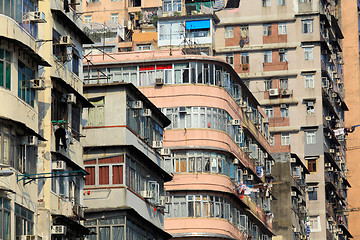 Image showing old apartment building in Hong Kong