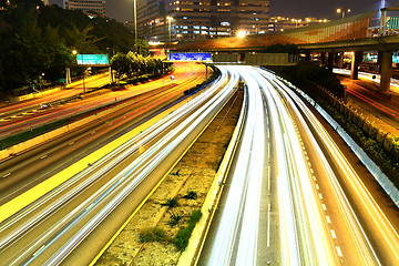 Image showing highway with car light