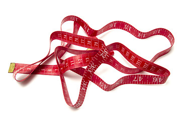 Image showing Red tape measure 