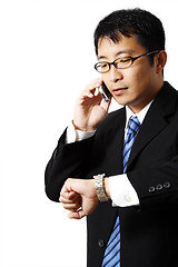 Image showing Busy businessman