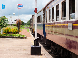 Image showing Passenger train in Aranyaprathet, Thailand