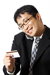 Image showing Shopping businessman