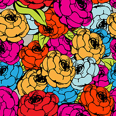 Image showing Rose repeating pattern