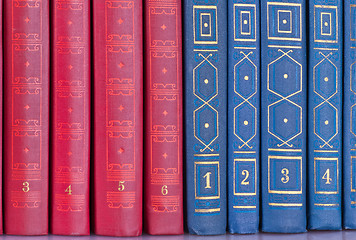 Image showing The row of books