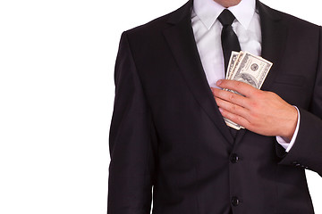 Image showing Businessman with money
