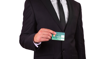 Image showing Businessman with credit card