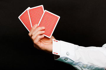 Image showing playing cards and an ace in the hole