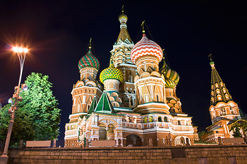 Image showing Saint Basil's Cathedral at night