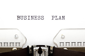 Image showing Typewriter Business Plan