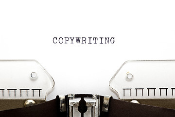 Image showing Typewriter Copywriting