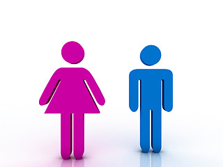 Image showing 3d male and female sign 