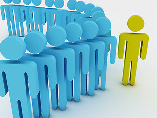 Image showing Large group. 3d group of people illustration 